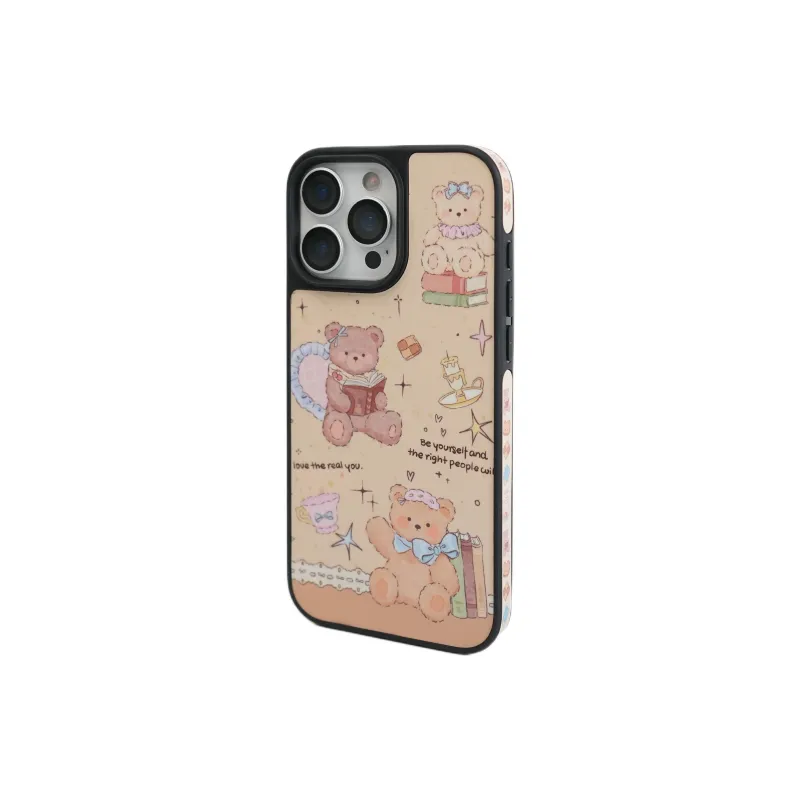 Wei Xin TPU Material Reading 3 Bears Phone Cases Compatible With IPhone 16/15 Pro Max/Apple 13/14 Pro/Max-2
