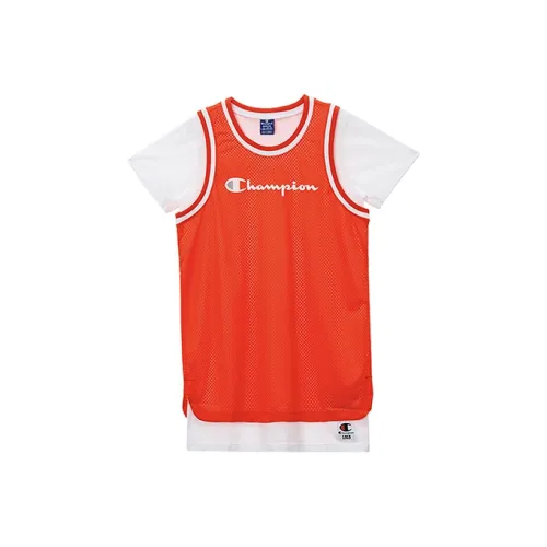 Champion Mock Two-Piece Dress Red