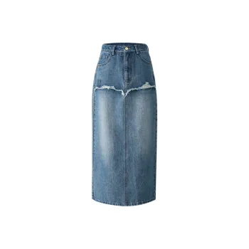 YALIDA Denim Long Skirts Women's