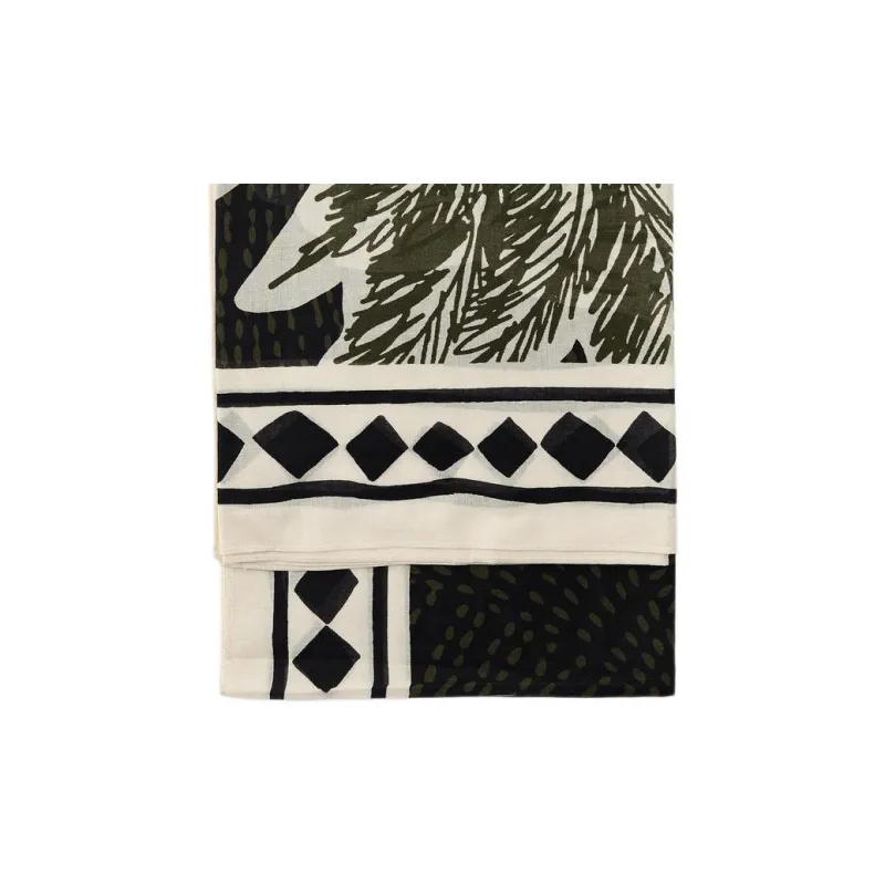ZARA Cotton Knit Scarves Women's Black-2
