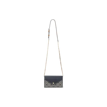 TORY BURCH T Monogram Cotton Shoulder Bag, Crossbody Bag, Wallet Mini Women's Marine Blue
