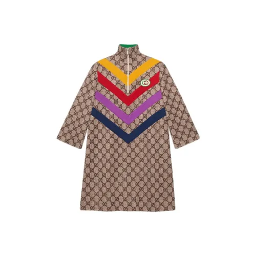 GUCCI Long Sleeved Dress Women's Beige