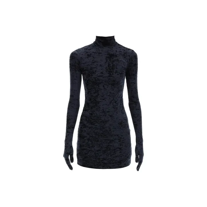 Vetements High Neck Long Sleeved Glove Dress-0