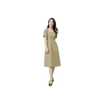 Shavani Short Sleeved Dresses Women's Tea Green
