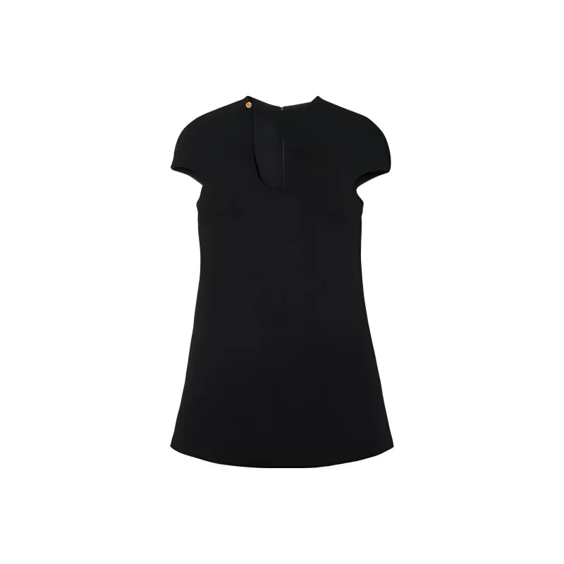 FANSIZHE VERSACE Short Sleeved Dress Women's Black-0