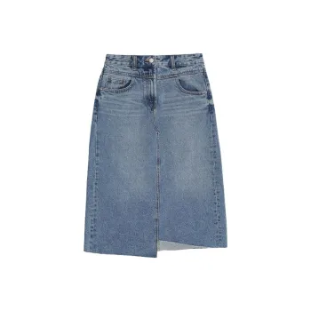 GUESS Denim Long Skirts Women's Blue