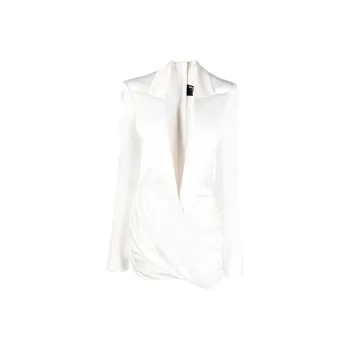 BALMAIN SS22 Long Sleeved Dress Women's White