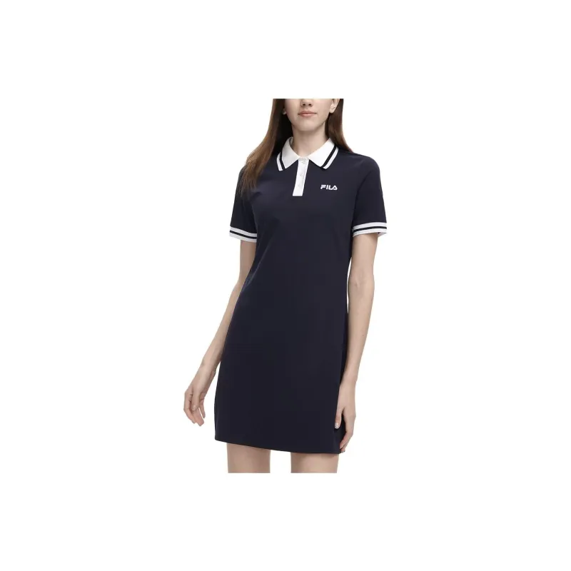 FILA Short Sleeved Dresses Women's Legend Blue-0