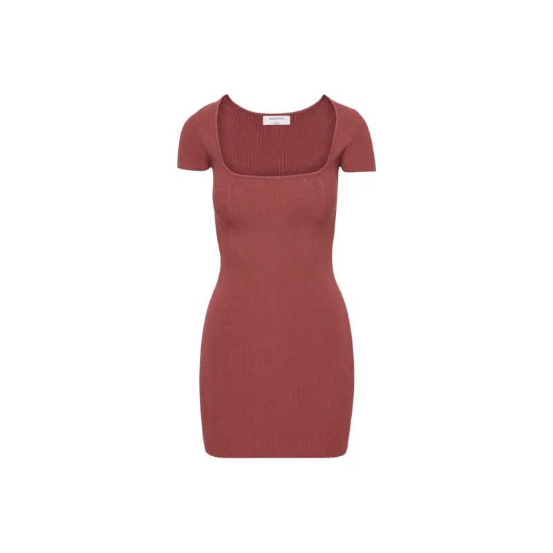 ARITZIA Babaton Emerge Dress Short-Sleeved Dresses Women's Sundried Red-0