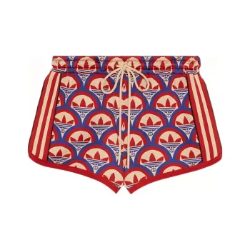 GUCCI X Adidas Jacquard Shorts Red/Blue