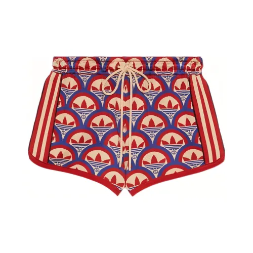GUCCI X Adidas Jacquard Shorts Red/Blue