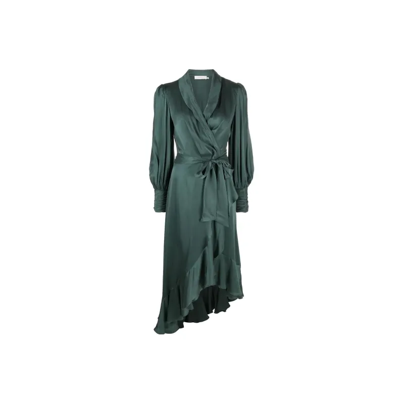 Zimmermann Long-Sleeved Dresses Women's Dark Green-0