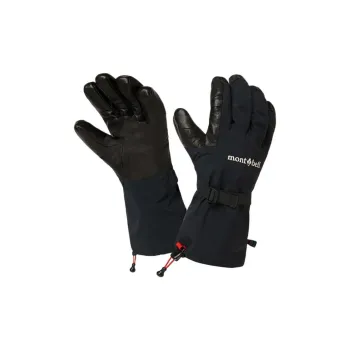 MONTBELL Goat Leather, Polyester, Merino Wool, Wool Sports Gloves Men's Black