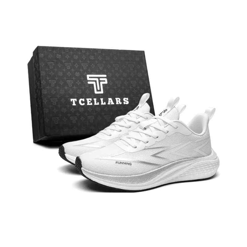 TCELLARS Cushioning Wear Resistant Breathable Height Increasing Rebound Low Top Running Shoes Unisex-143