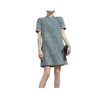 DESIGNER UNCLE Short-Sleeved Dresses Women's Blue