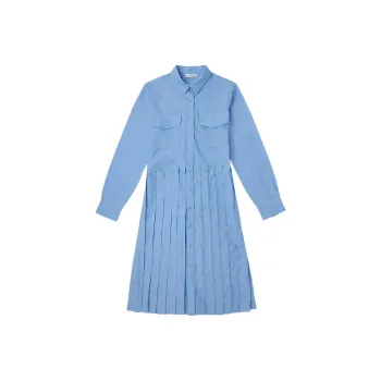 LACOSTE Long Sleeved Dress Women's Sky Blue