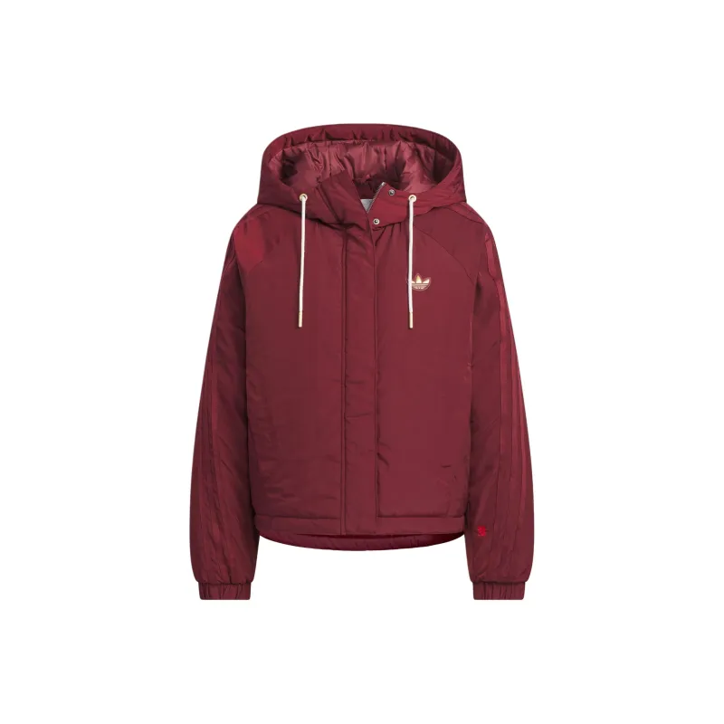 Adidas Originals AW24 Puffer Jacket Women's Dark Red-0
