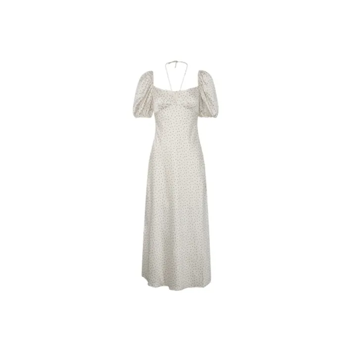 Significant Short-Sleeved Dresses Women's White-0
