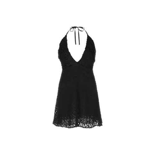 SAINT LAURENT Detailed Halterneck Mini Dress