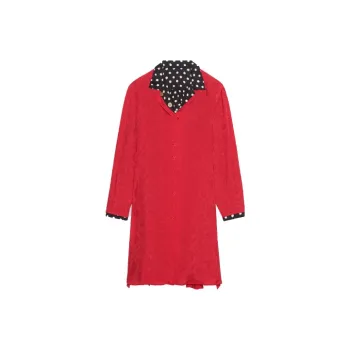 Balenciaga Spray Dots Reversible Coat Dress