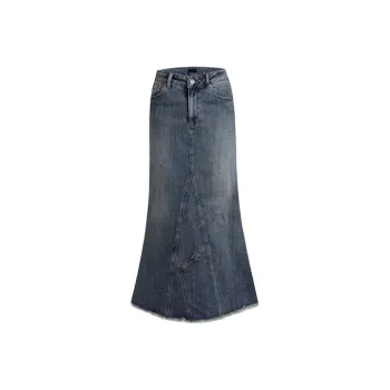 LIUREGALI Denim Long Skirt Women's