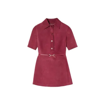 GUCCI Short Sleeved Dresses Women's Red