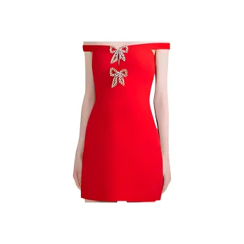 Self-portrait FW22 Sleeveless Dress Women's Red