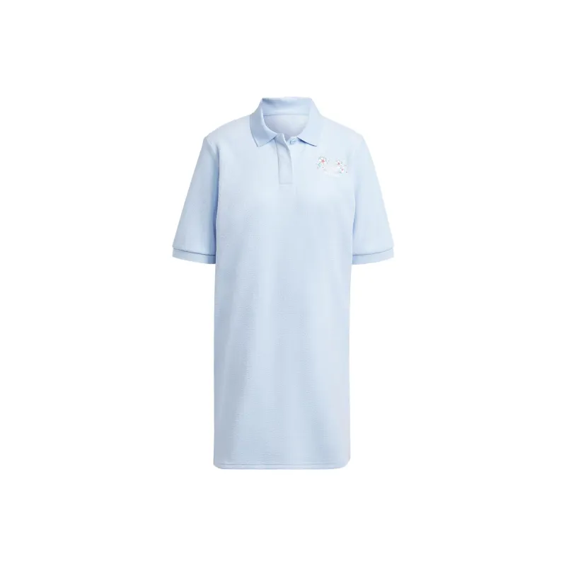 Adidas Originals Cherry Blossom Limited Series Short Sleeved Dresses Women's Light Pink Blue-0