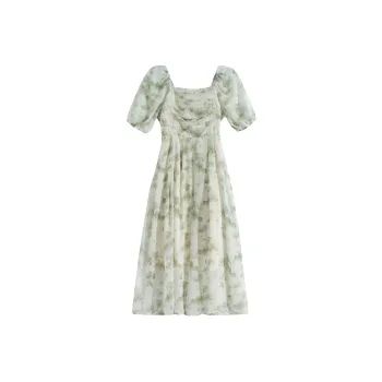 CPAURA Short Sleeved Dresses Women's Light Green