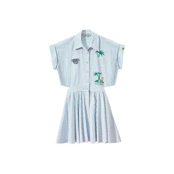 B.Duck Short Sleeved Dress Women's Gray