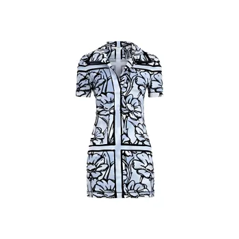 FENDI Short-Sleeved Dresses Women's Blue