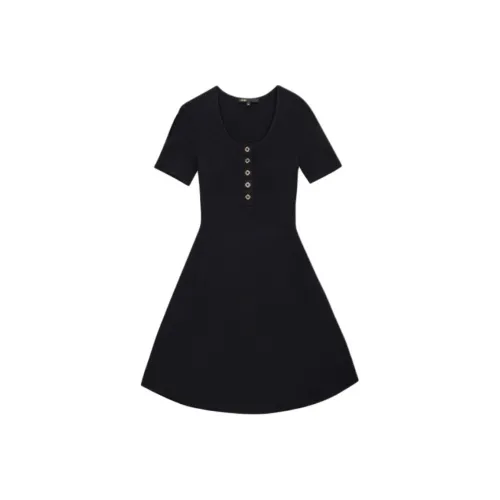 Maje Ribbed Mini Dress