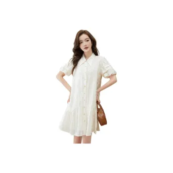 Shavani Short Sleeved Dress Women's Ecru
