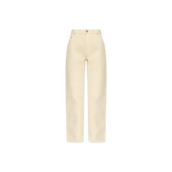 Burberry Logo Patch Straight Leg Trousers