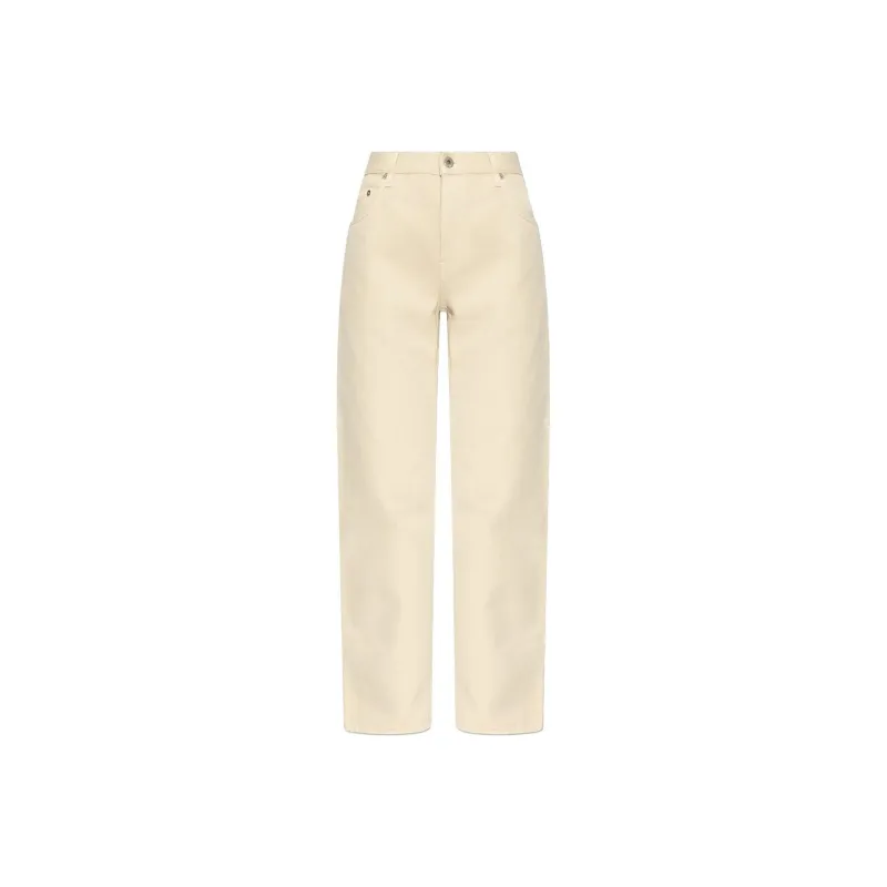 Burberry Logo Patch Straight Leg Trousers-0