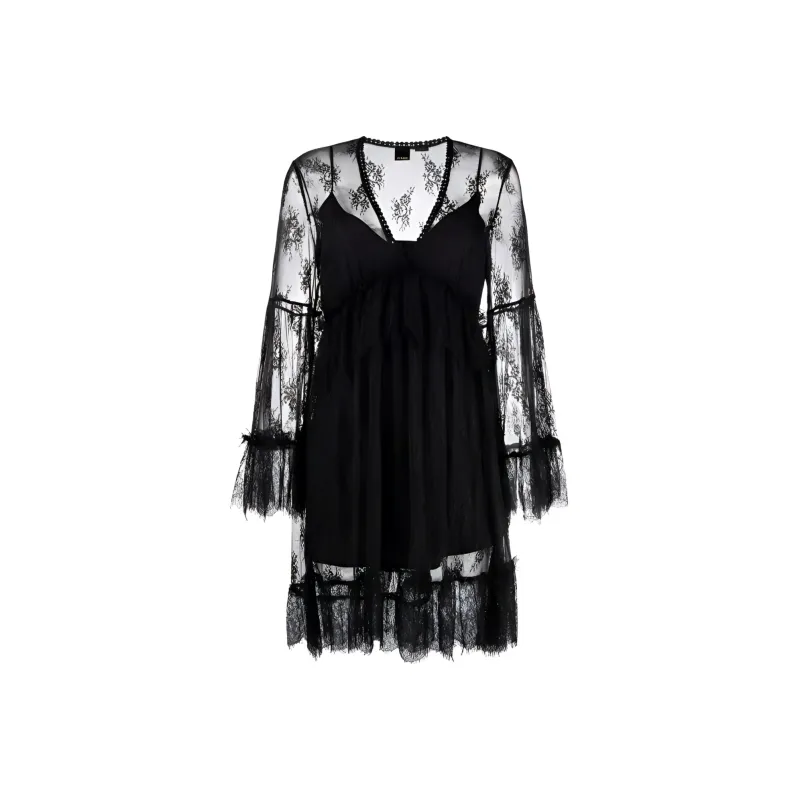 PINKO Long Sleeved Dresses Women's Black-0