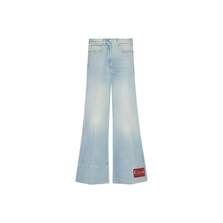 GUCCI Zipper Detail Denim Jacket 'Blue/Mix'-0