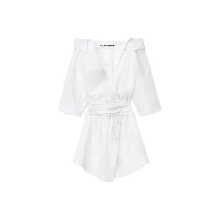 Alexander Wang Short Sleeved Dresses Women's White-0
