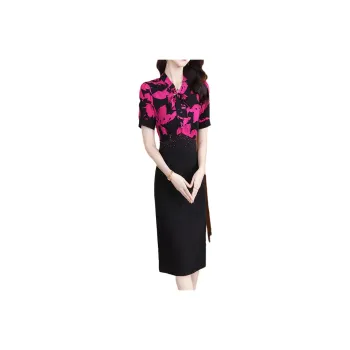 Mapping Short-Sleeved Dresses Women's Black