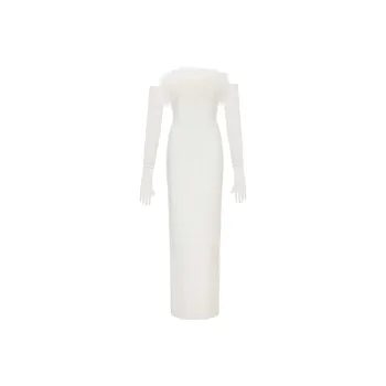 Rebecca Vallance Lilly Feather trim Gown