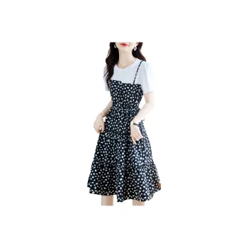 Still Quiet Short Sleeved Dress Women's Black/Multicolor
