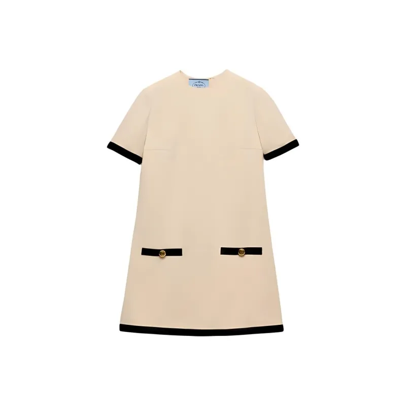 PRADA Short Sleeved Crewneck Mini Dress-0