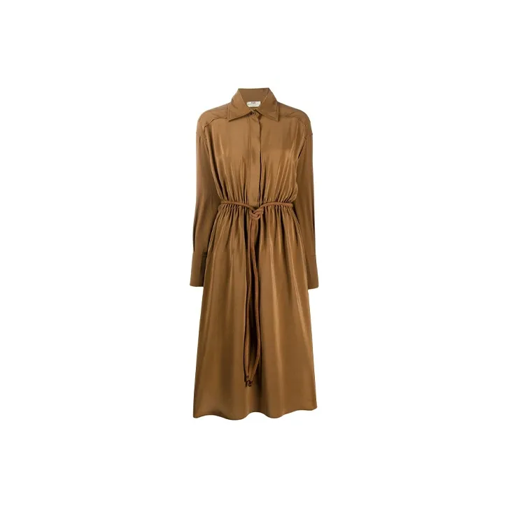 FENDI Long-Sleeved Dresses Women's Brown-0