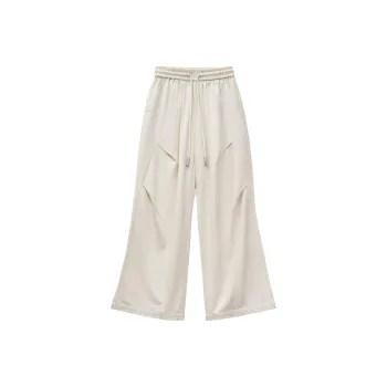 MADEN Casual Pants Women's Diamond Heather White