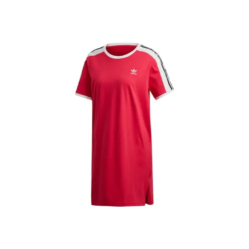 Adidas Originals Short Sleeved Dresses Women's Red
