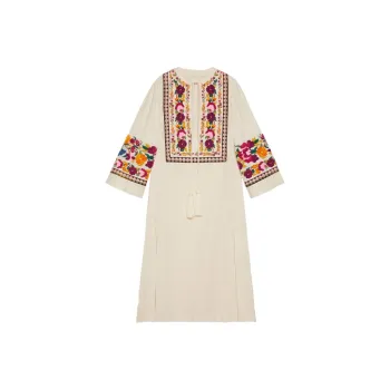 GUCCI FW21 Long-Sleeved Dresses Women's Beige