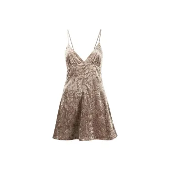 SAINT LAURENT Spaghetti-Strap Detail Mini Dress