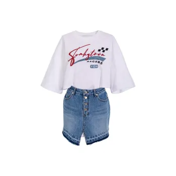 YCH FW24 Short Sleeved Dress Women's Blue