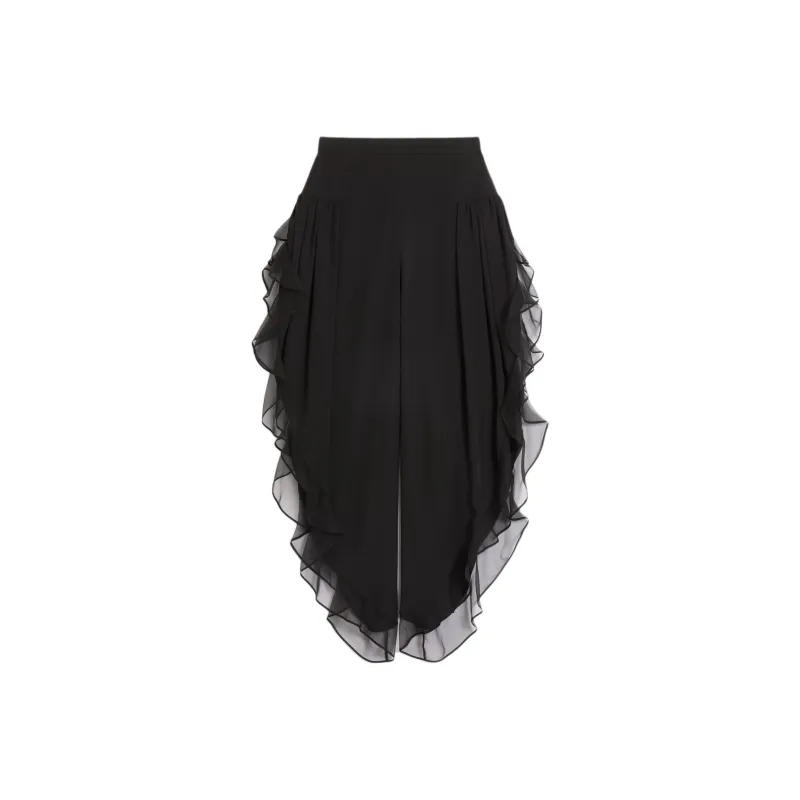 Valentino Ruffled Trim Ballon Trousers-0