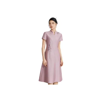 BBLLUUEE Short Sleeved Dress Women's Beauty Pink